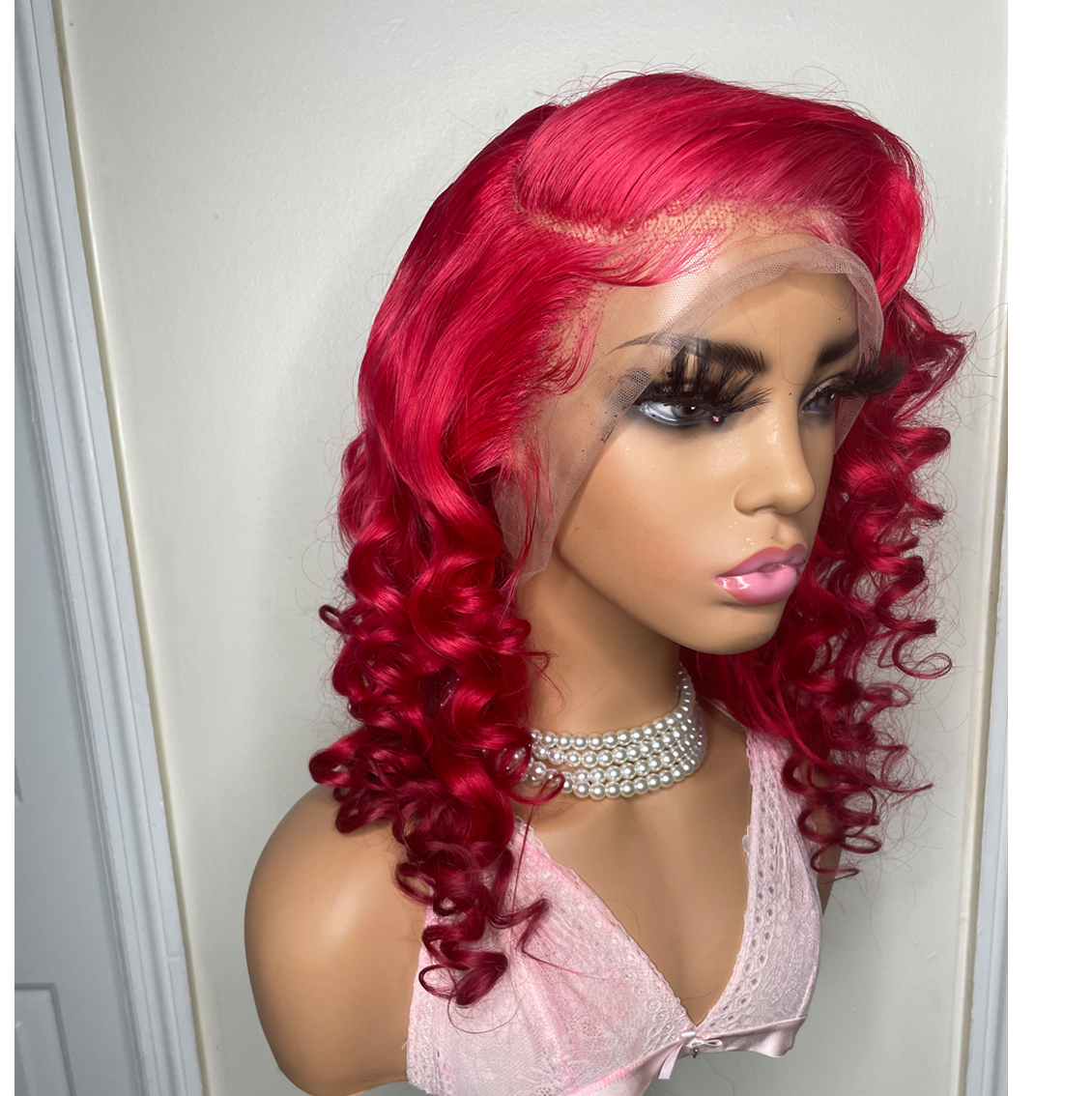 Custom Brazilian Lace Frontal Wig (Red)